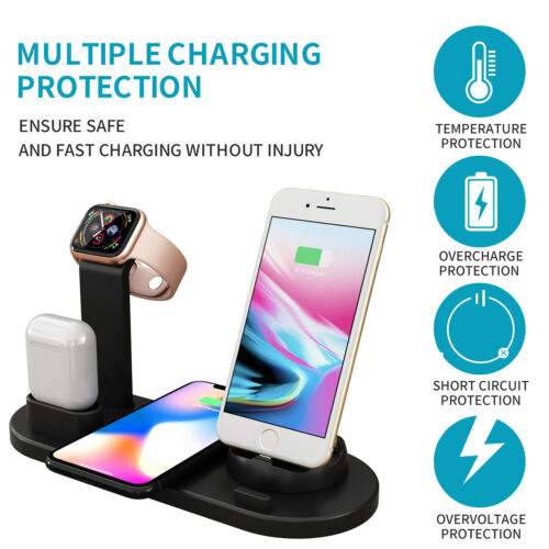 3 in1 Charging Dock Charger Stand For Apple Watch Series/Air Pods iPhone Station