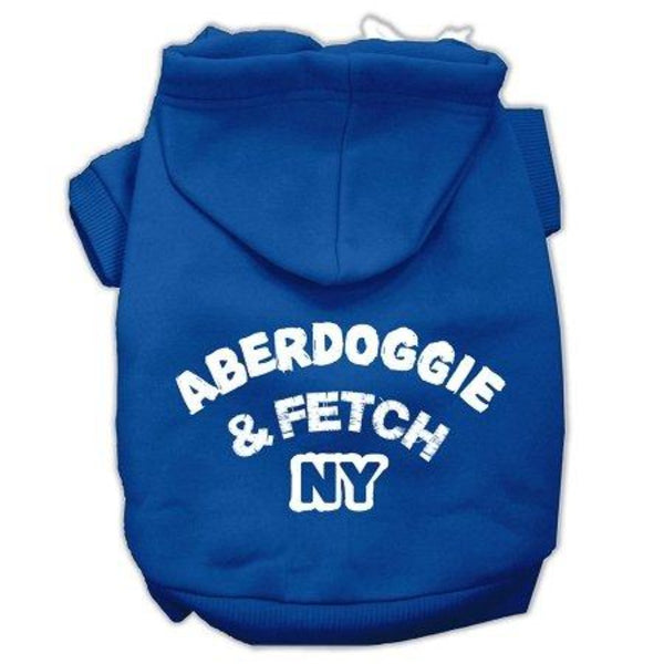 Aberdoggie NY Screenprint Pet Hoodies Blue size XS....XXL