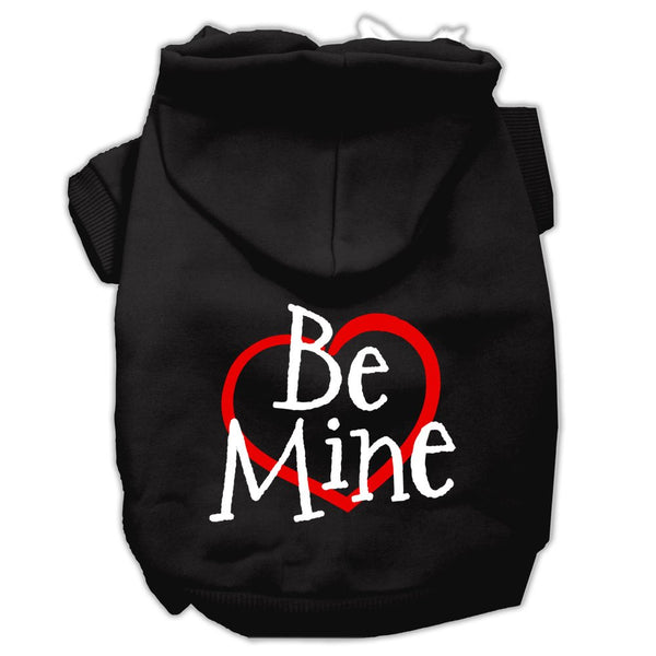 Be Mine Screen Print Pet Hoodies Black size XS....XXL