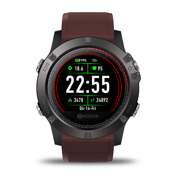 Zeblaze VIBE 3 ECG GREENCELL Heart Rate Instant ECG Activity Run Route Tracking Smart Watch