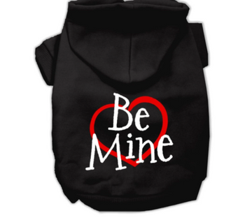 Be Mine Screen Print Pet Hoodies Black size XS....XXL